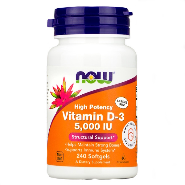 Vitamin D-3 5000IU 240 caps Now